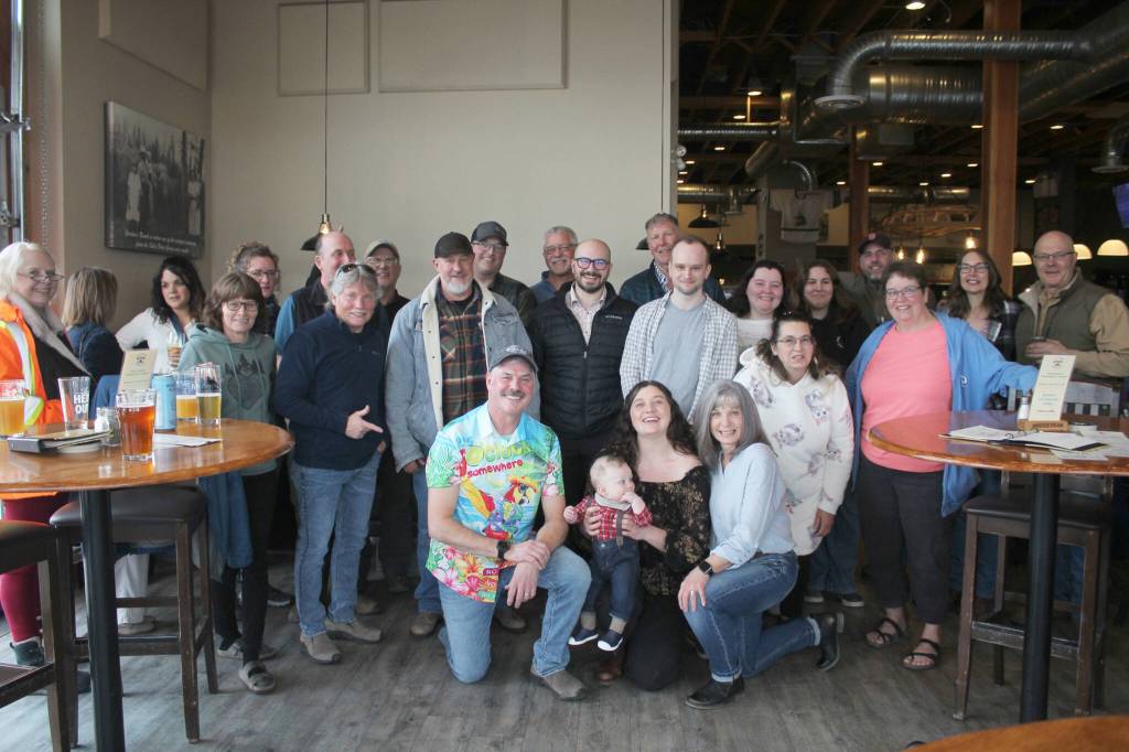 Ted Murrell is joined by family, friends and co-workers in celebrating his retirement at the Heid Out on March 12. Murrell has enjoyed a 42 year career with Save-On-Foods grocery store (Gillian Francis/CranbrookTownsman)